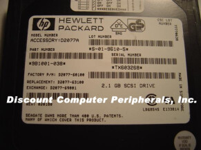Hewlett-Packard d2077a  2,1 Gb SCSI drive