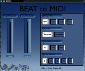 Forge Audio Designs BEAT to MIDI Available