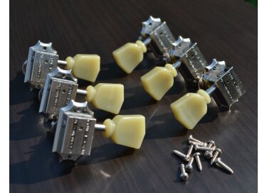 Gibson PMMH-010 Vintage Nickel Machine Heads w/ Pearloid Buttons