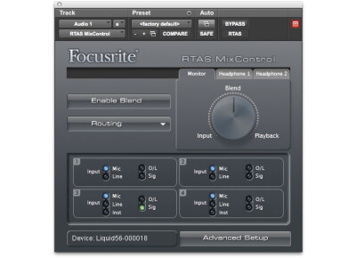 Focusrite RTAS MixControl