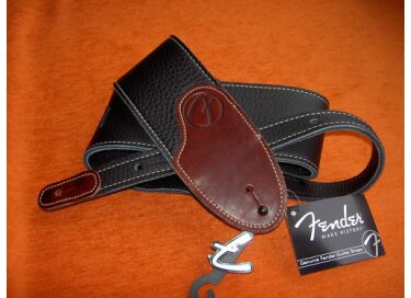 Fender 3" F Custom HQ Leather Guitar Strap