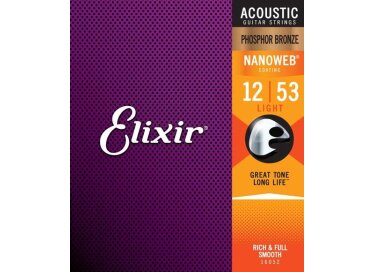 Elixir Strings Nanoweb Coating Phosphore Bronze Acoustic 6-String