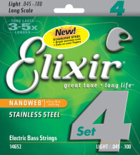 Elixir Strings Nanoweb Coating Bass Stainless Steel