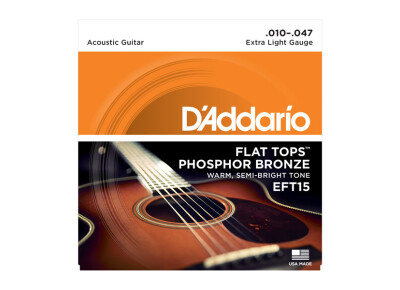 D'Addario Flat Top Phosphor Bronze Wound Acoustic Guitar