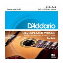 D'Addario Silverplated Wound Gypsy Jazz Guitar