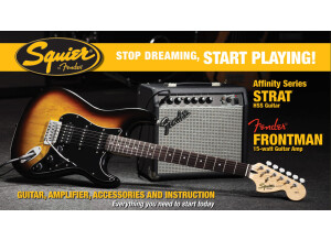 Squier Stop Dreaming, Start Playing Set: Affinity Series Strat HSS with Fender Frontman 15G