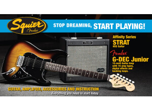 Squier Stop Dreaming, Start Playing Set: Affinity Strat HSS with G-DEC Junior