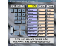 Apocalypse999 BPM Midi Calculator 2.0