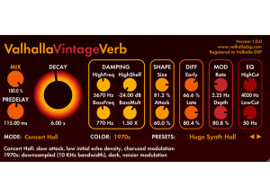 Valhalla DSP ValhallaVintageVerb