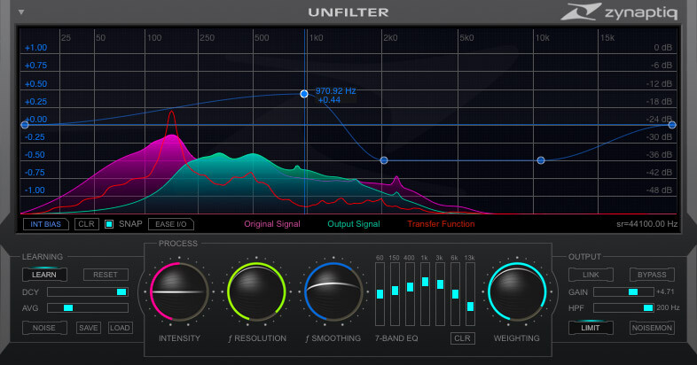 Zynaptiq Unfilter plug-in released