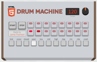 Jamie Thomson updates his HTML5 drum machine
