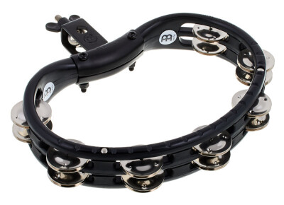 Meinl HTMT2BK Headliner Mountable Molded ABS Tambourine Stainless Steel Jingles