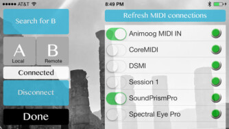 Apollo iOS App send MIDI via Bluetooth