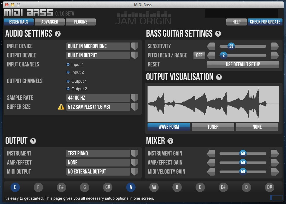 Une mise à jour pour MIDI Bass chez JamOrigin
