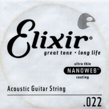 Elixir Strings Nanoweb Coating 80/20 Bronze Acoustic Single