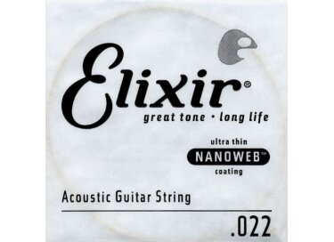 Elixir Strings Nanoweb Coating 80/20 Bronze Acoustic Single