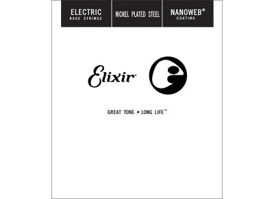 Elixir Strings Nanoweb Nickel Plated Steel Bass Single String