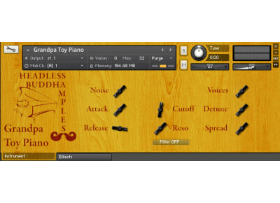 HeadlessBuddha Samples Grandpa Toy Piano