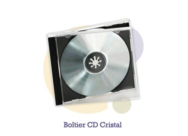 Pressage.EU Pressage CD - Boîtier CD Cristal (Plateau opaque)