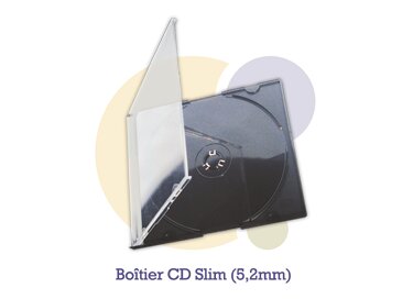 Pressage.EU Pressage DVD - Boîtier CD Slim (5,2mm)