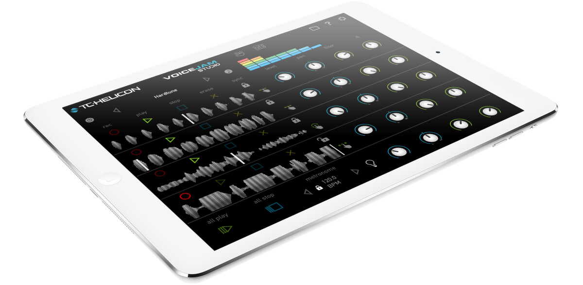 The TC-Helicon VoiceLive on the iPad