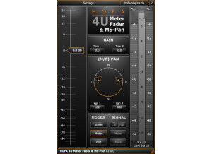 HOFA 4U Meter, Fader & MS-Pan 2