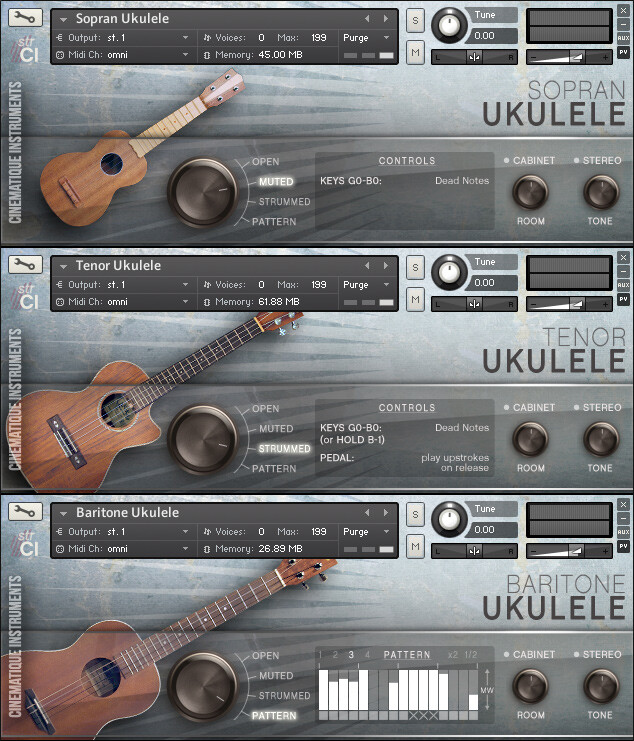 New Cinematique Instruments Ukulele trio