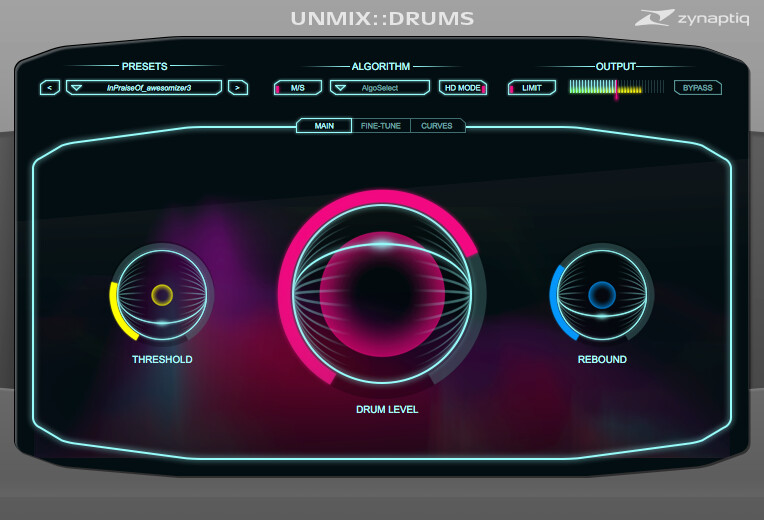 L’Unmix Drums de Zynaptiq en promo