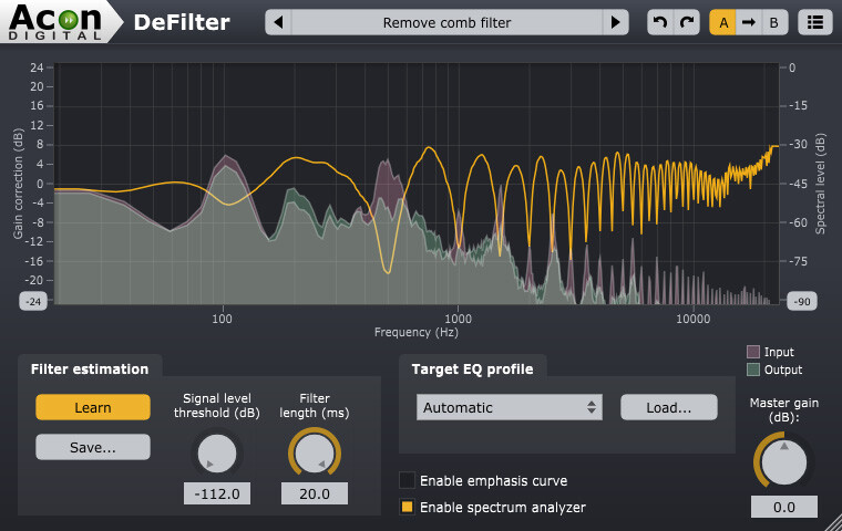 Acon Digital launches the DeFilter plug-in