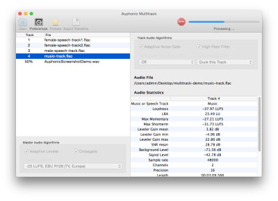 Auphonic Auphonic Multitrack Processor