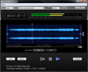 Free Tascam hi-res audio file editor