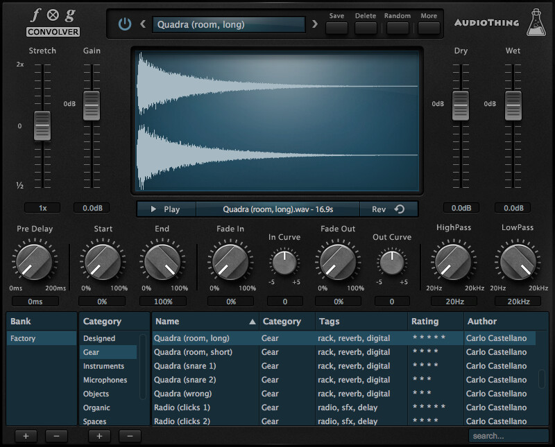 A convolution plug-in at AudioThing