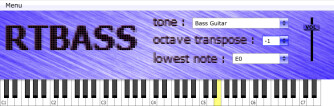 RTbass génère la basse pendant que vous pianotez