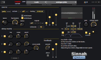 Le synthé gratuit Sinnah en version 1.1