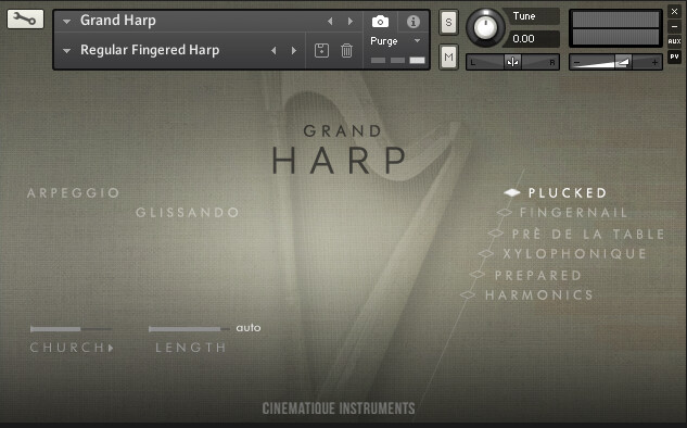 Cinematique Instruments Grand Harp pour Kontakt