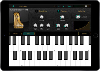 Le piano Ravenscroft 275 sur iPhone et iPad
