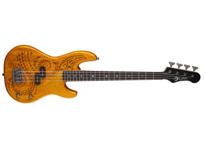 Luna Guitars Tattoo Electric Short Scale Bass Mahogany