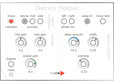 Press Play Stereo Helper