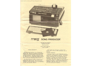 Moog Music Song Producer