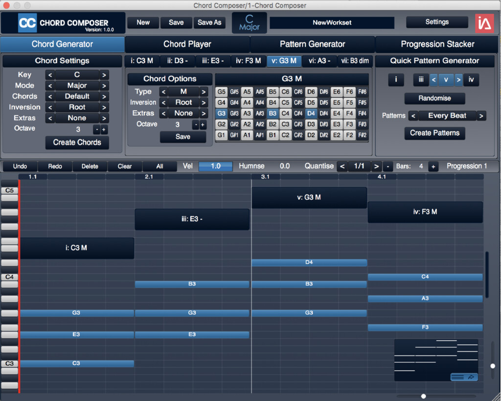 Le Chord Composer d’Intuitive Audio en version 1.5