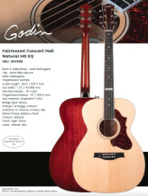 Godin Fairmount Concert Hall Natural HG EQ