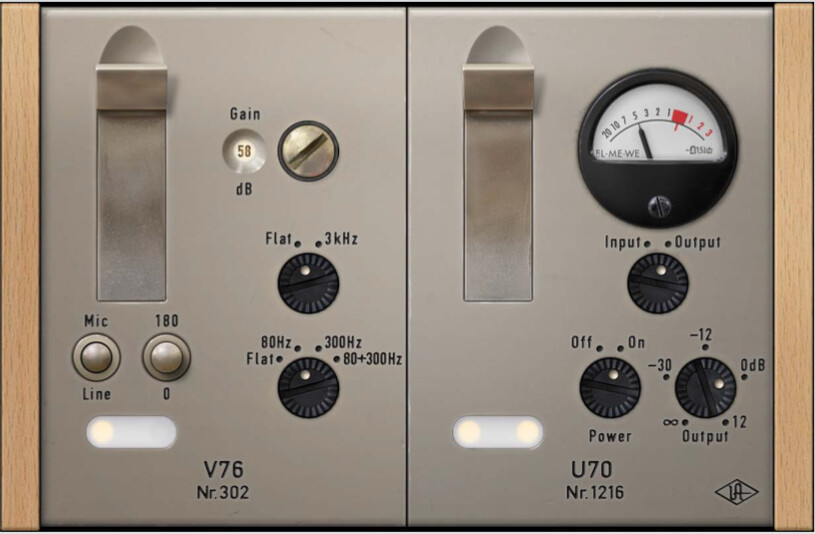 Universal Audio modélise le préampli micro à lampes Telefunken V76