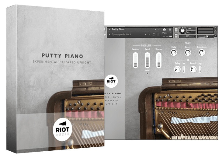 Un vieux piano préparé pour Kontakt chez Riot Audio
