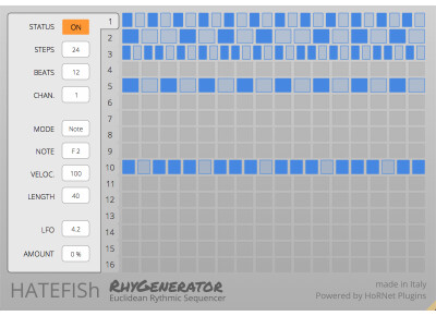 Hornet Plugins HATEFish RhyGenerator