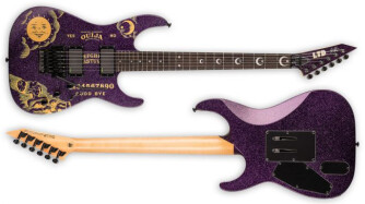 Paillettes rouges et violettes pour Kirk Hammett !