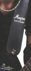 Manson Guitars Black Leather Guitar Strap