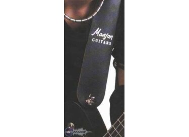 Manson Guitars Black Leather Guitar Strap