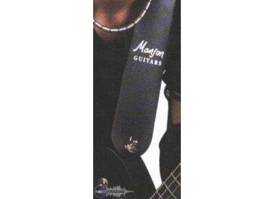 Manson Guitars Black Leather Guitar Strap