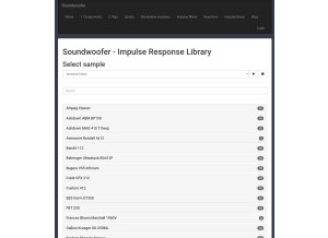 Soundwoofer Impulse response library