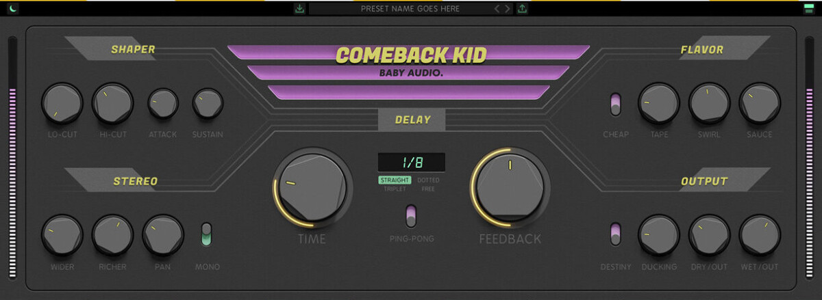 Baby Audio Comeback Kid, un délai avec plein d’effets dedans